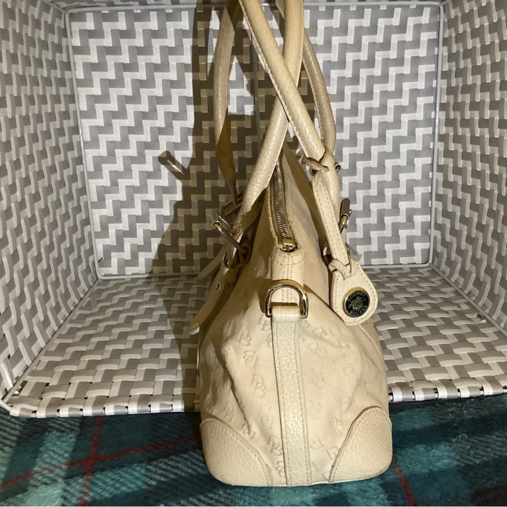 Y2K Dooney & Bourke Beige Logo Canvas Bag Casual Purse - Picture 3 of 14